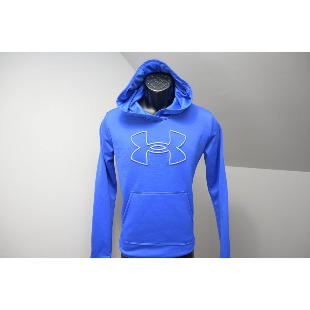 Under Armour Hoodie Fleece Loose Blue Pullover Jacket Womens Sz Small